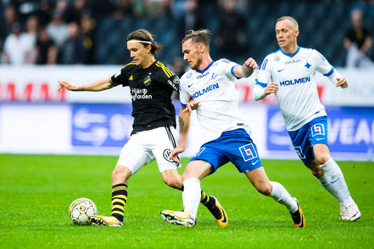 Norrköpings Linus Wahlqvist och Gudmundur Thorarinsson