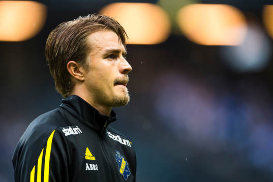 s Rasmus Lindkvist före fotbollsmatchen i Allsvenskan