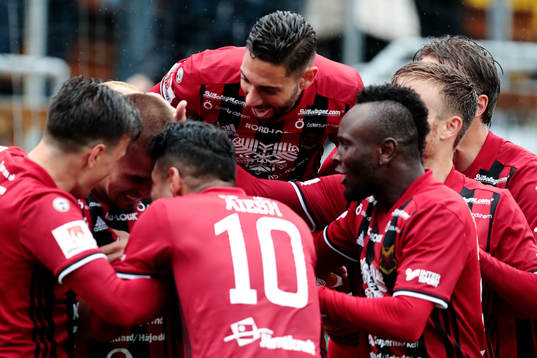 Östersunds Jamie Hopcutt, Hosam Aiesh och Bobo Sollander