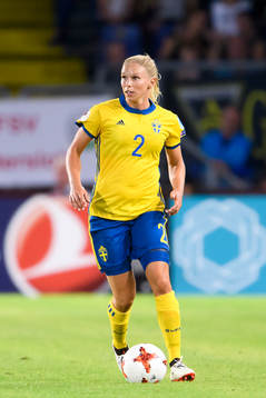 Sveriges Jonna Andersson i fotbollsmatchen mellan Tyskland