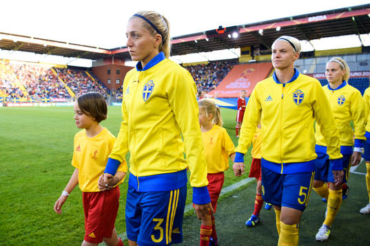 Sveriges Linda Sembrant och Nilla Fischer innan