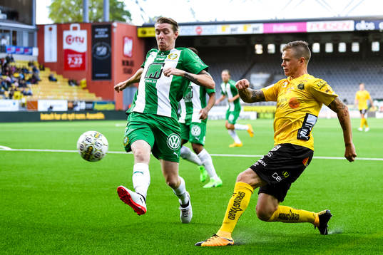 Elfsborgs Samuel Holmén och Hammarbys Birkir Már