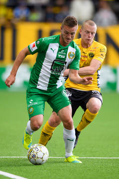 Hammarbys Mats Solheim och Elfsborgs Daniel Gustavsson