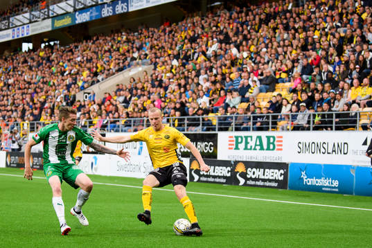Elfsborgs Daniel Gustavsson och Hammarbys Birkir Már