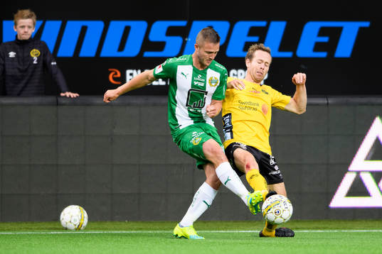 Hammarbys Mats Solheim och Elfsborgs Anders Randrup