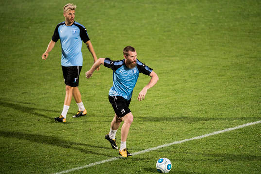 Malmö FFs Rasmus Bengtsson och Jo Inge Berget