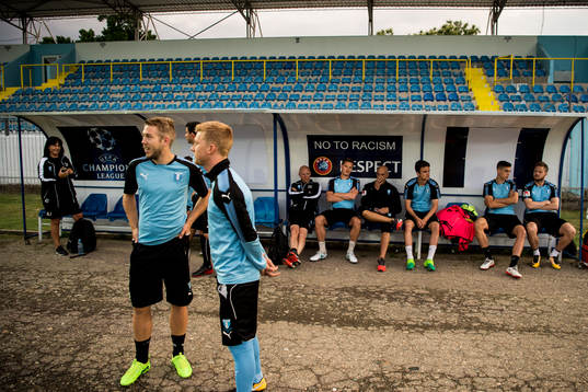 Malmö FFs Anton Tinnerholm, Anders Christiansen och Markus
