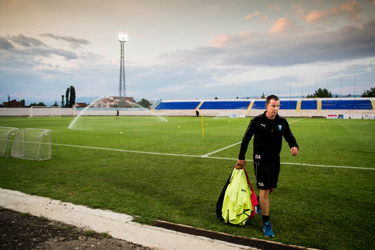 Malmö FFs sportchef Daniel Andersson på Mladost Stadium