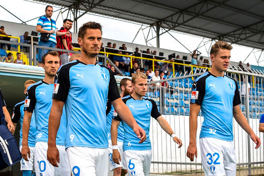 Malmö FFs Markus Rosenberg före en fotbollsmatch mellan