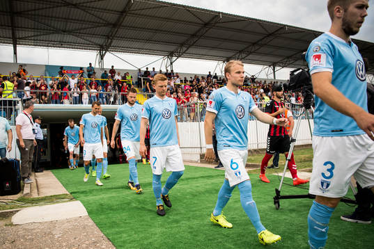 Malmö FFs Anton Tinnerholm, Oscar Lewicki, Anders