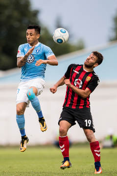 Malmö FFs Yoshimar Yotún och Vardars Hovhanes Hambarxumjan