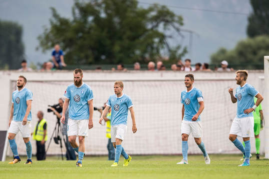 Malmö FFs Lasse Nielsen, Jo Inge Berget, Oscar Lewicki,