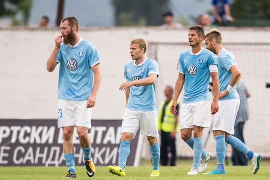 Malmö FFs Jo Inge Berget, Oscar Lewicki, Markus Rosenberg