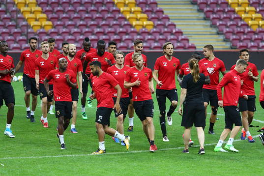 Östersunds Fouad Bachirou, Saman Ghoddos och Dennis Widgren