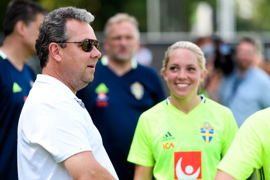 Kopparberg Göteborgs tränare Stefan Rehn och Elin