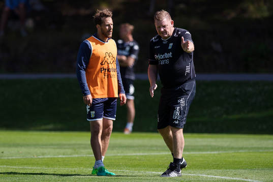 Tobias Hysen och tränare Alf Westerberg