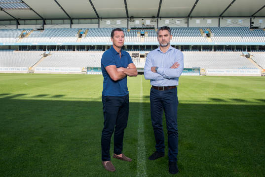 Malmö FFs VD Niclas Carlnén och Sportchef Daniel Andersson