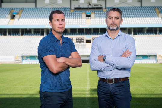 Malmö FFs VD Niclas Carlnén och Sportchef Daniel Andersson
