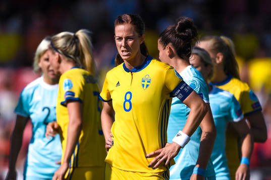 Sveriges Lotta Schelin  i matchen mellan Sverige och