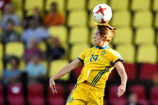Sveriges Pauline Hammarlund i matchen mellan Sverige och
