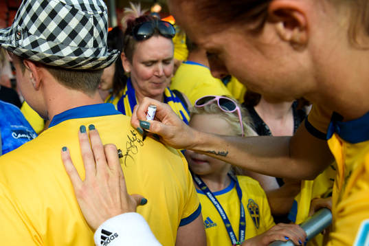 Sveriges Lotta Schelin i matchen mellan Sverige och Ryssland