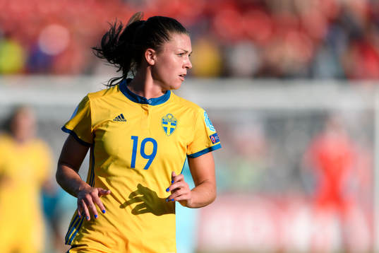 Sveriges Pauline Hammarlund i matchen mellan Sverige och