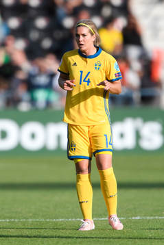 Sveriges Hanna Folkesson i matchen mellan Sverige och