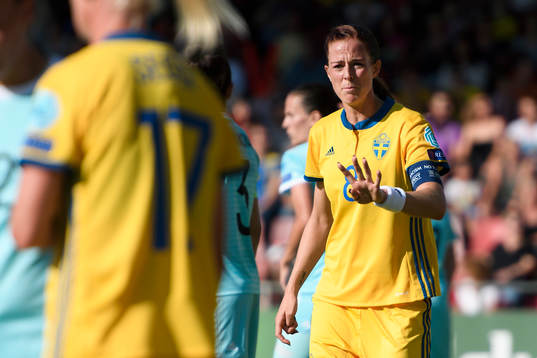 Sveriges Lotta Schelin i matchen mellan Sverige och Ryssland