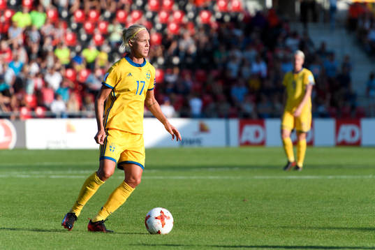 Sveriges Caroline Seger i matchen mellan Sverige och