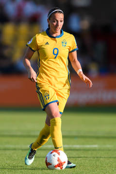 Sveriges Kosovare Asllani i matchen mellan Sverige och