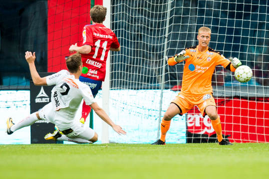 Helsingborgs målvakt Pär Hansson i målet