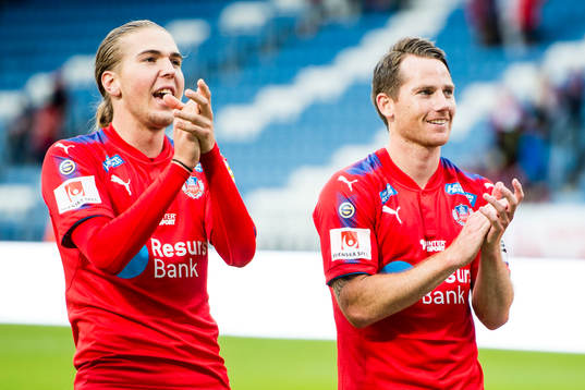 Helsingborgs Charlie Weberg och Johan Persson