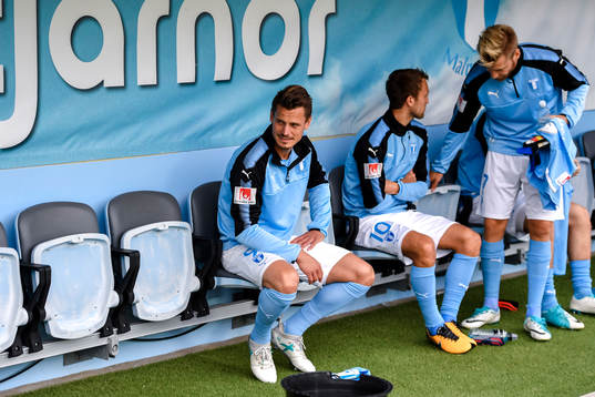 Malmö FFs Markus Rosenberg på bänken före