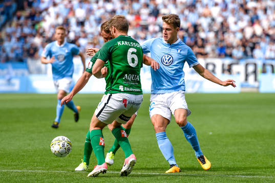 Malmö FFs Mattias Svanberg och Jönköpings Stefan Karlsson