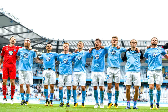 Malmö FFs spelare jublar