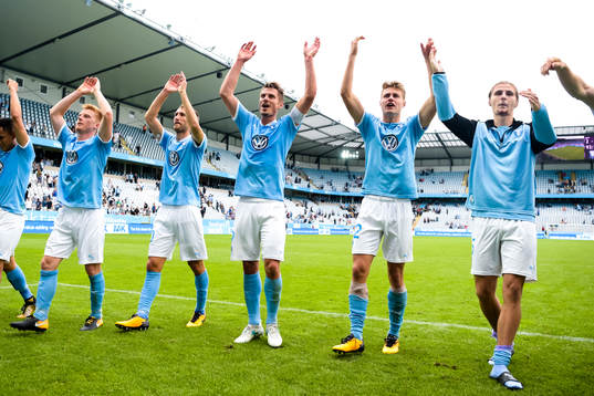 Malmö FFs spelare jublar