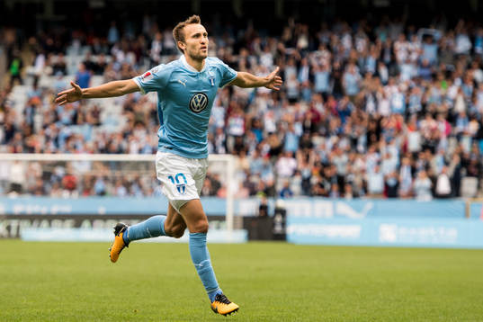 Malmö FFs Magnus Wolff Eikrem jublar