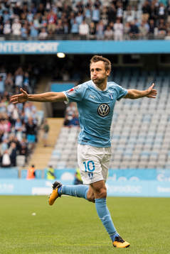 Malmö FFs Magnus Wolff Eikrem jublar