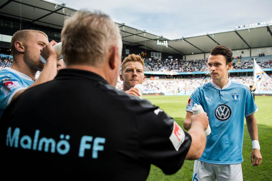 Malmö FFs Franz Brorsson, Anders Christiansen och Andreas