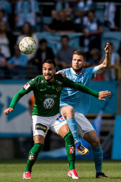 Malmö FFs Lasse Nielsen och Jönköpings Dzenis Kozica