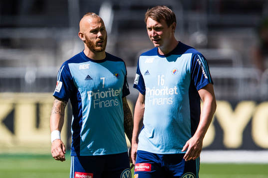 Djurgårdens Magnus Eriksson och Kim Källström