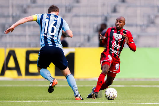 Djurgårdens Kim Källström och Östersunds Fouad Bachirou