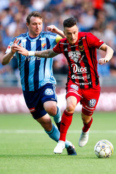 Djurgårdens Kim Källström och Östersunds Jamie Hopcutt