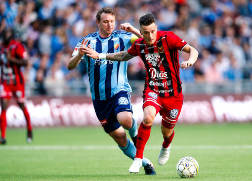 Djurgårdens Kim Källström och Östersunds Jamie Hopcutt