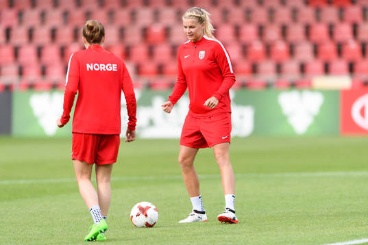 Ada Hegerberg på en träning med det norska landslaget