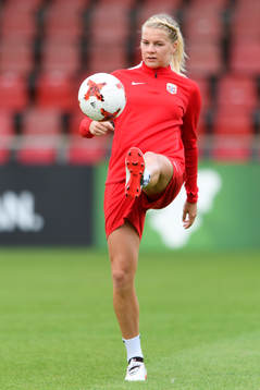 Ada Hegerberg på en träning med det norska landslaget