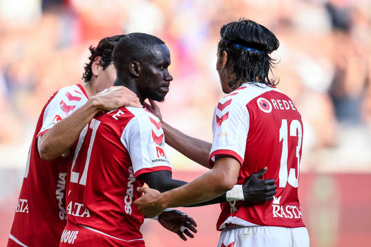 Kalmars Papa Alioune Diouf jublar