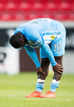 AFC Eskilstunas Emmanuel Frimpong deppar