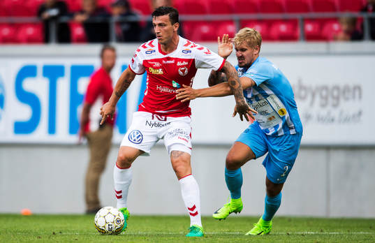 Kalmars Erton Fejzullahu och AFC Eskilstunas Daniel