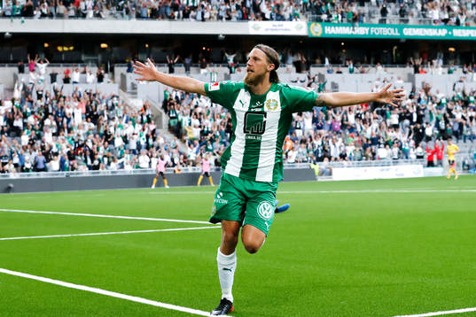 Hammarbys Björn Paulsen jublar